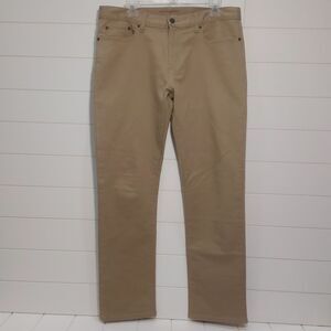 Banana Republic Travel Jeans Men's 35x31 Slim Fit Pants Tan Stretch Academia